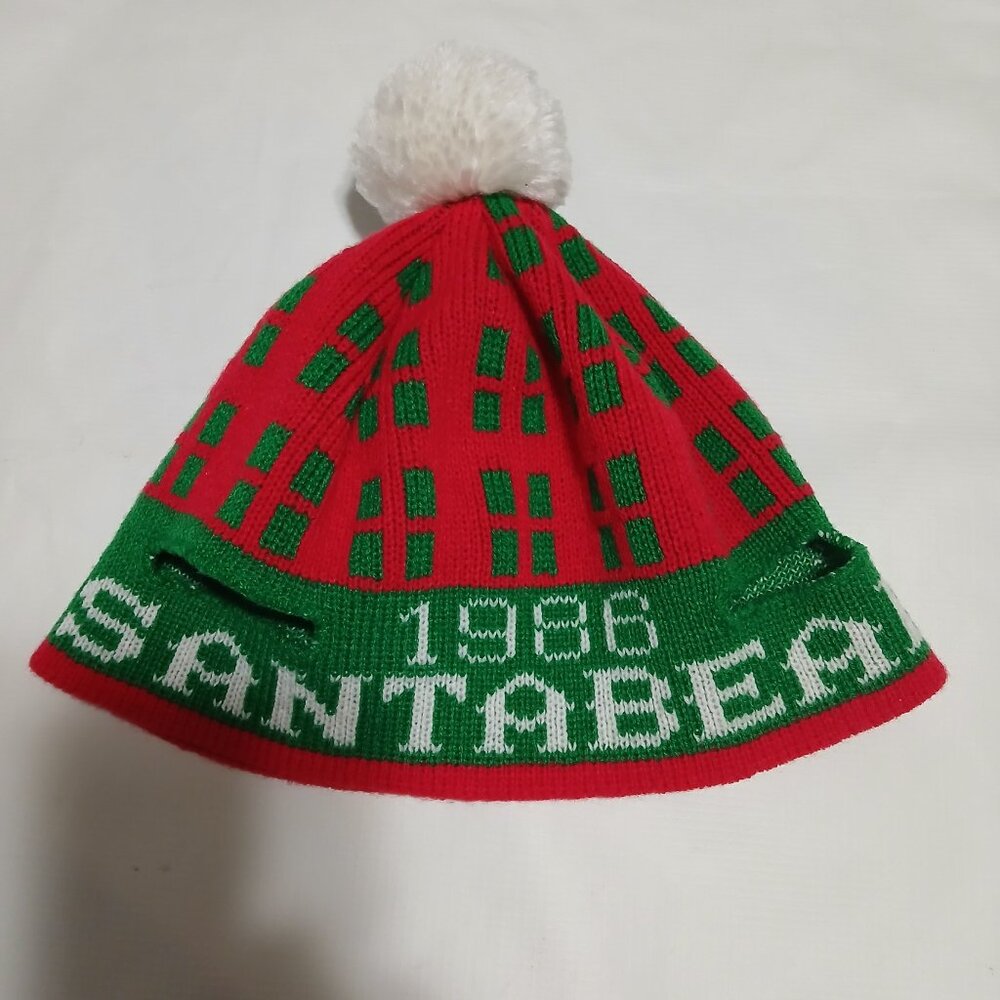 1986 Santa Bear Vintage hat Stocking Cap Beanie Christmas Dayton Hudson hat only